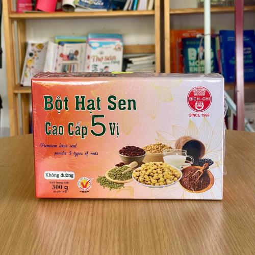 Bột Hạt Sen Cao Cấp 5 vị - Không Đường