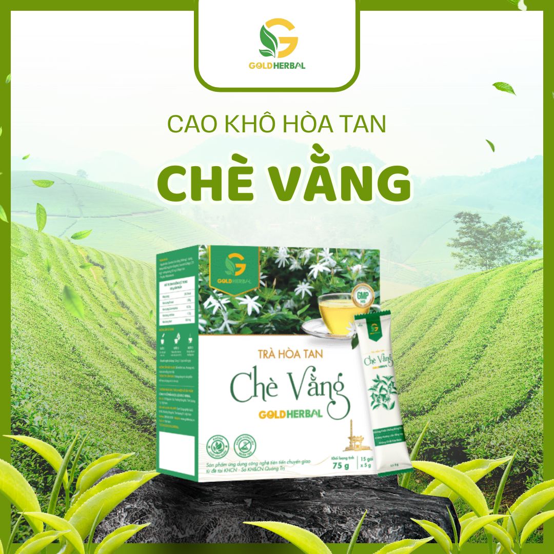 Cao Khô Hoà Tan Chè Vằng Gold Herbal - Hộp 75g