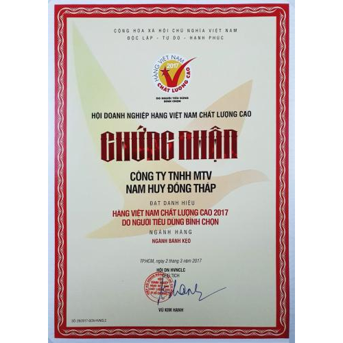 Chất lượng Hạt Sen Sấy Nam Huy đạt chuẩn quốc tế
