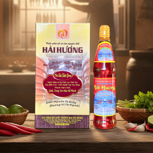 Hai Huong Anchovy Fish Sauce 42N – Box of 2 Bottles (650ml Each)