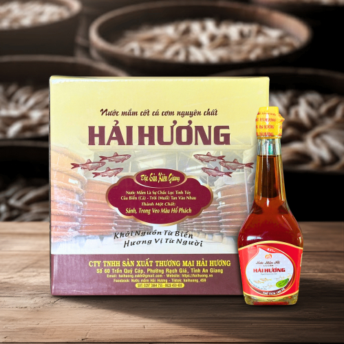 Hai Huong Anchovy Fish Sauce 42°N – Box of 6 Bottles (180ml Each)