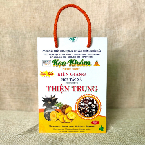 Thien Trung Pineapple Candy – 250g Box