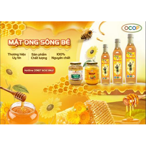 Mật Ong Sông Bé (Chai 500ml)