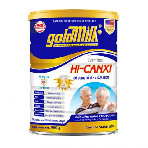 Sữa Bột GOLDMILK HI-CANXI Lon 900gr (Người Trưởng Thành)